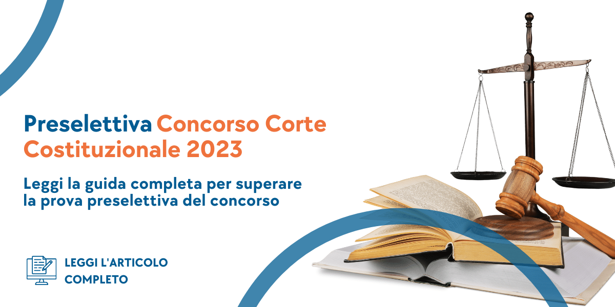 Preselettiva concorso Corte Costituzionale 2023