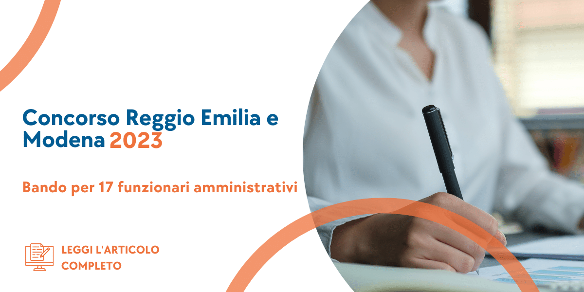 Concorso Funzionari Amministrativi Reggio Emilia e Modena 2023