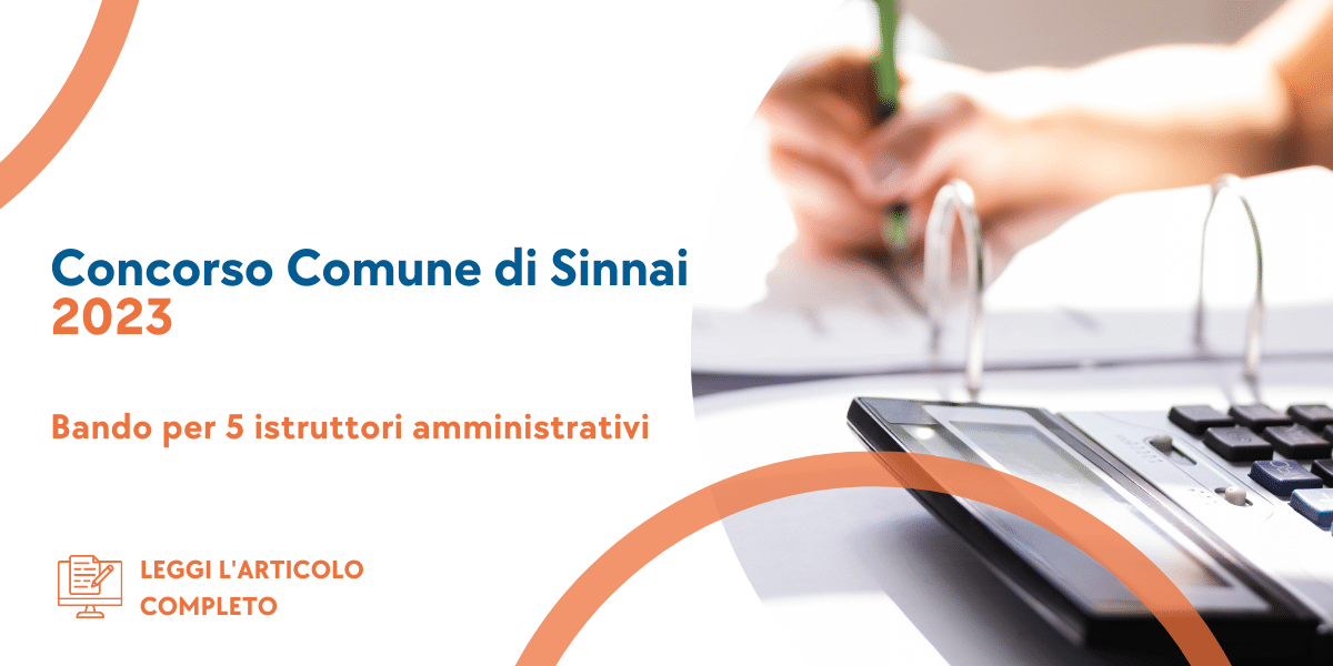 Concorso Istruttori Amministrativi Sinnai 2023