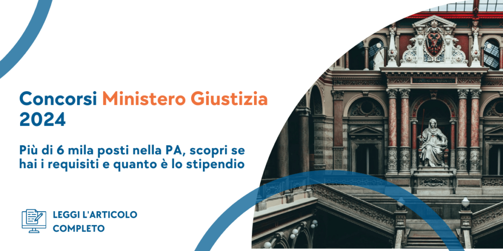 Ministero della Giustizia concorsi 2024