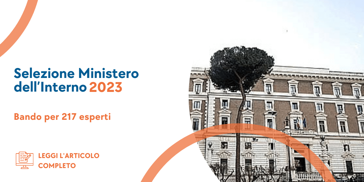 Selezione Esperti Ministero dell’Interno 2023