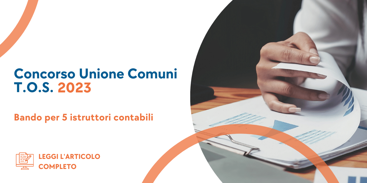 Concorso Istruttori Unione comuni T.O.S. 2023