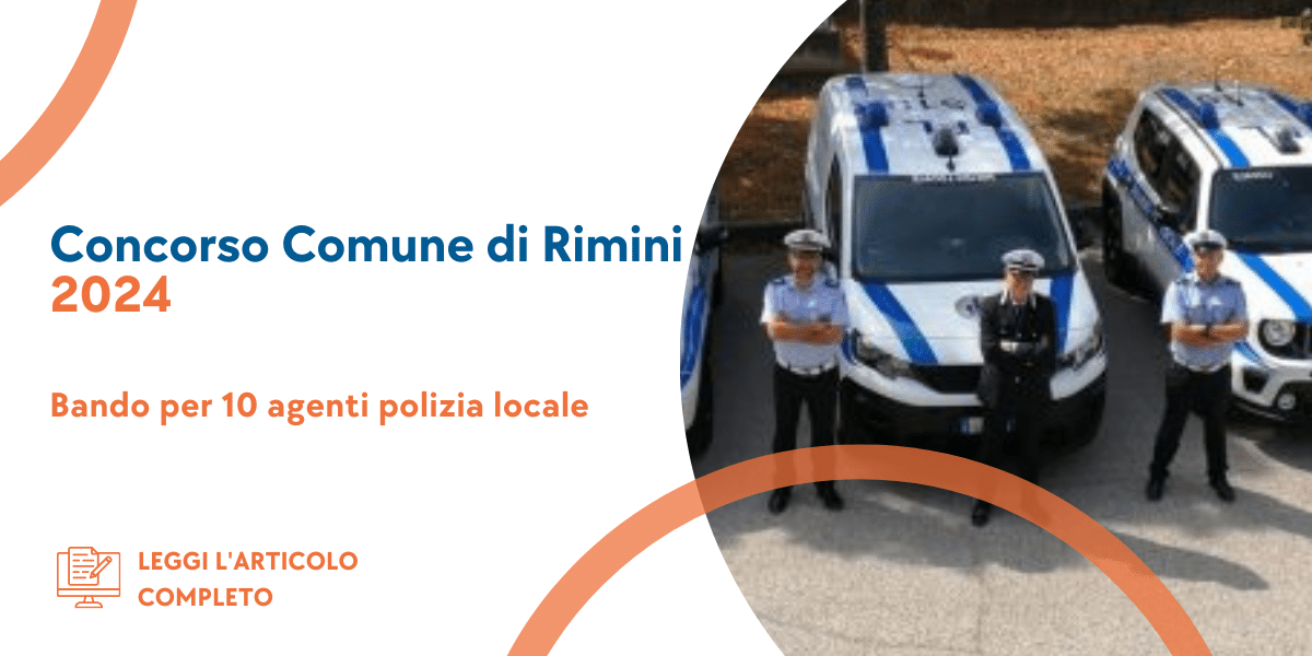Concorso Agenti Polizia Locale Rimini 2024