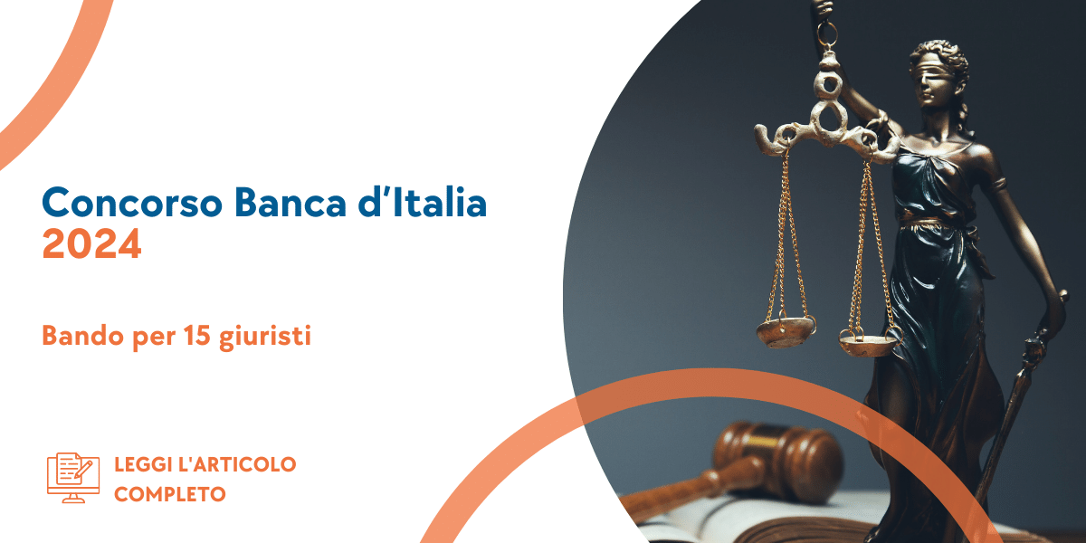 Concorso Giuristi Banca d’Italia 2024