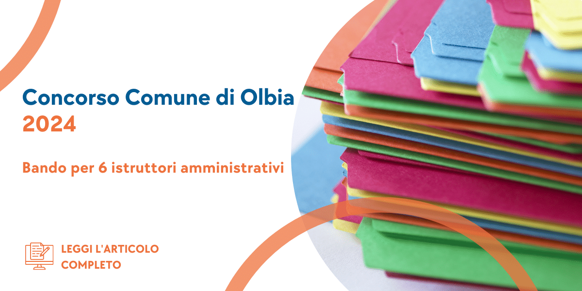 Concorso Istruttori Amministrativi Olbia 2024