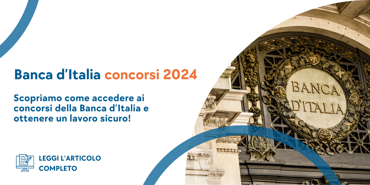 Banca d'Italia concorsi 2024