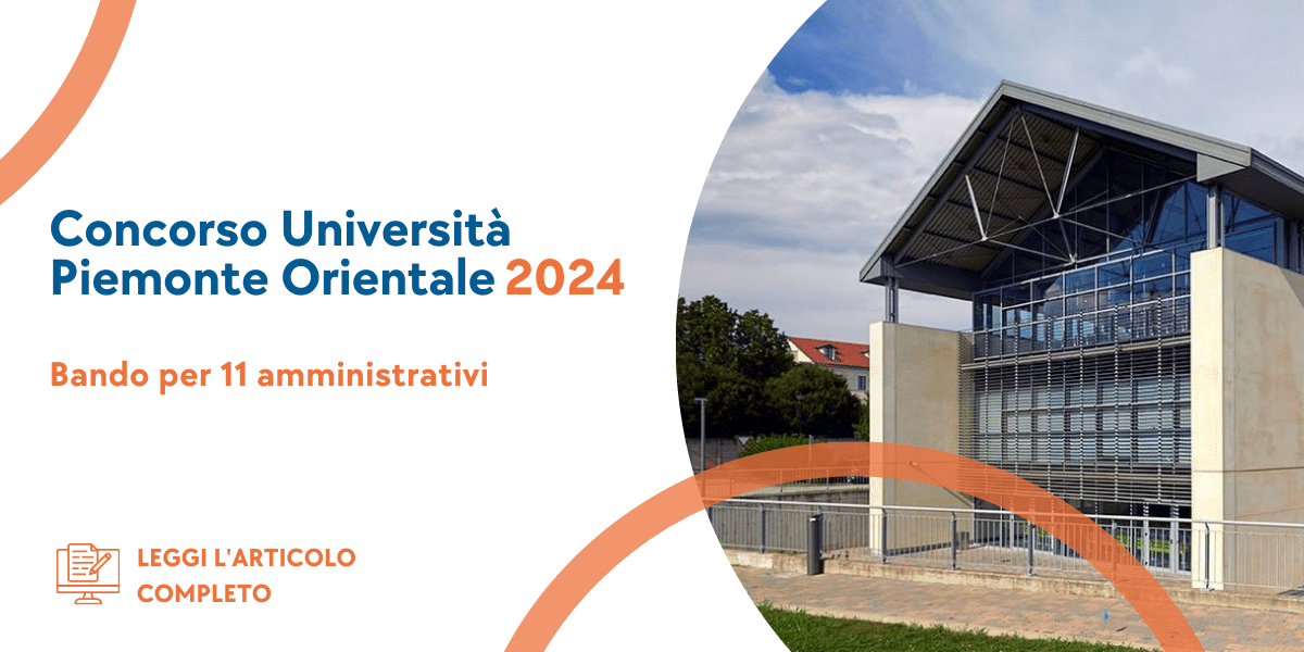 Concorso Amministrativi Università Piemonte Orientale 2024