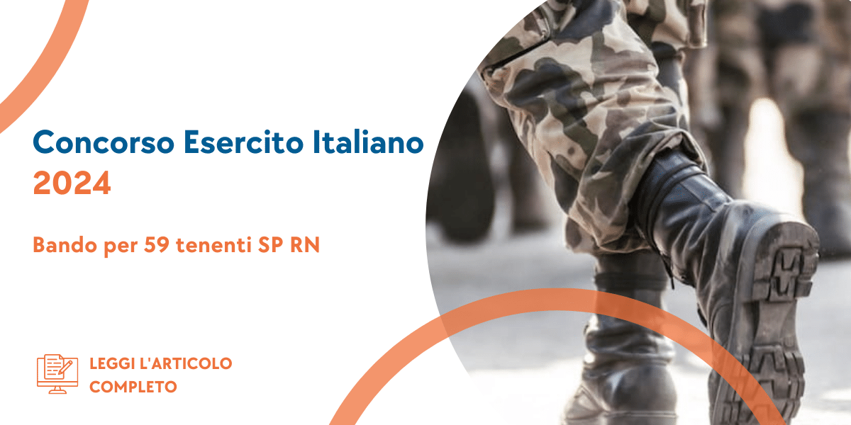 Concorso Tenenti RN Esercito 2024