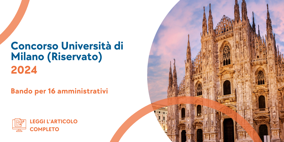 Concorso Amministrativi Università di Milano 2024