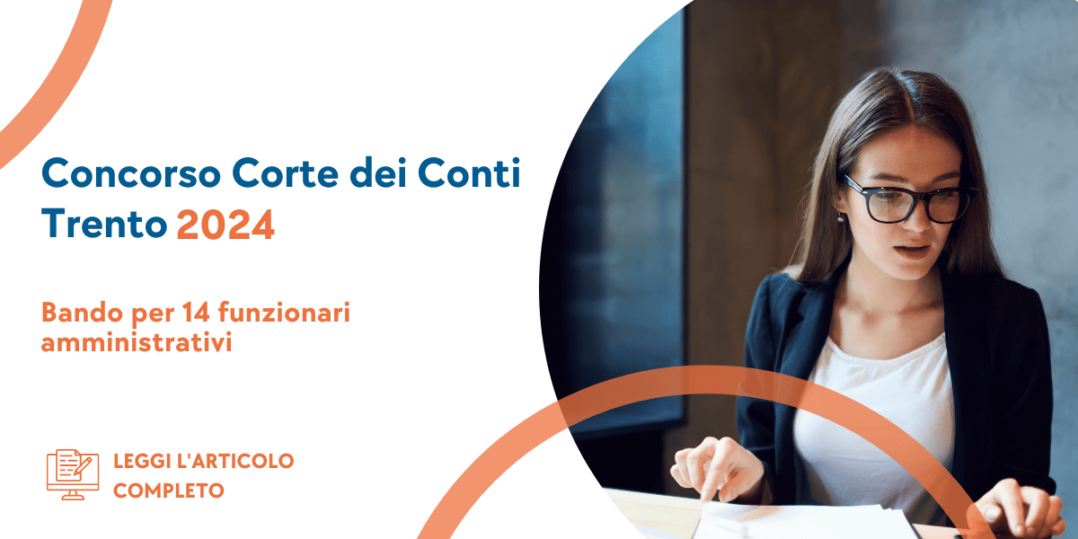 Concorso Amministrativi Corte dei Conti Trento 2024